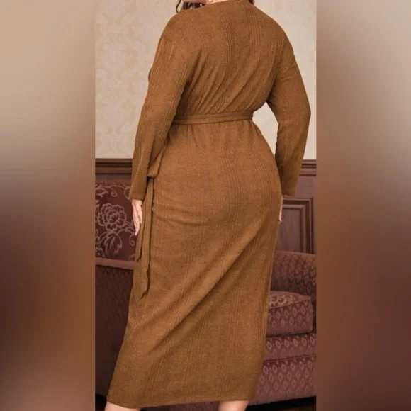 SHEIN | Dresses | Shein Ribbed Knit Wrap Side Knot Dress In 2xl In Women | Poshmark SHEIN | Dresses | Shein Ribbed Knit Wrap Side Knot Dress In 2xl In Women | Poshmark